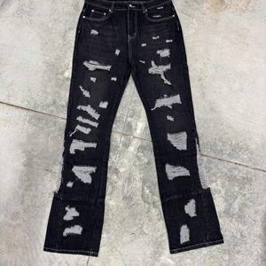 The Valley Brand Distressed Black Jeans